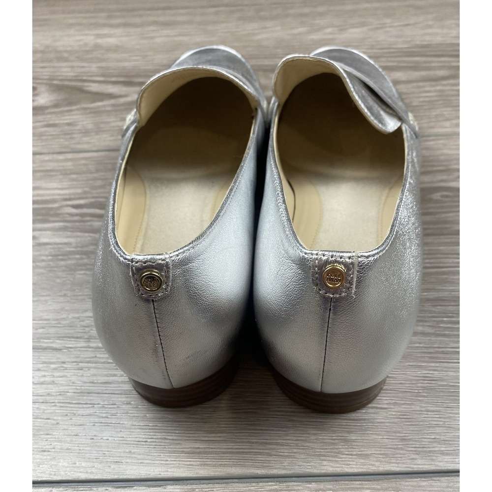 Cole Haan Women's Slip On Metallic Penny Loafers Silver Size 9B - Picture 4 of 9